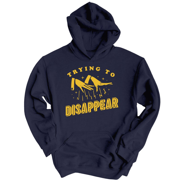 Trying to Disappear Graphic Hoodie - Classic Navy