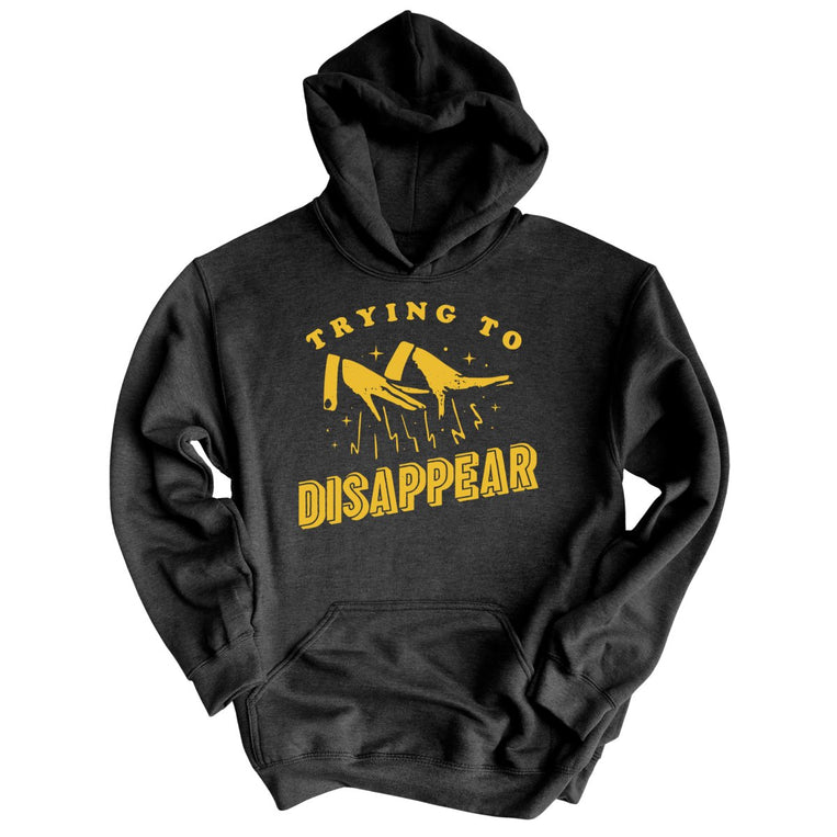 Trying to Disappear Graphic Hoodie - Charcoal Heather