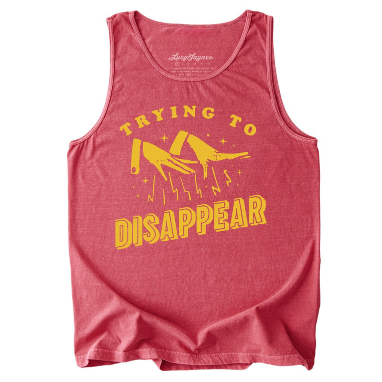 Trying to Disappear Comfort Colors Graphic Tank Top - Crimson