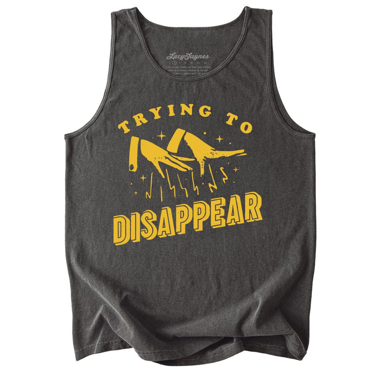 Trying to Disappear Comfort Colors Graphic Tank Top - Pepper