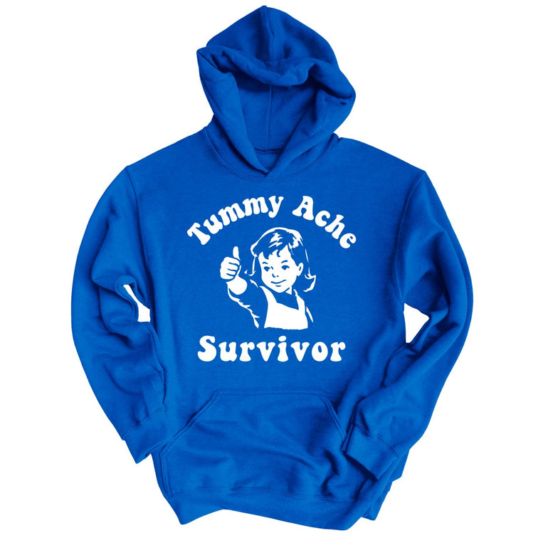 Tummy Ache Survivor Graphic Hoodie - Royal