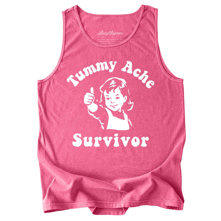Tummy Ache Survivor Comfort Colors Graphic Tank Top