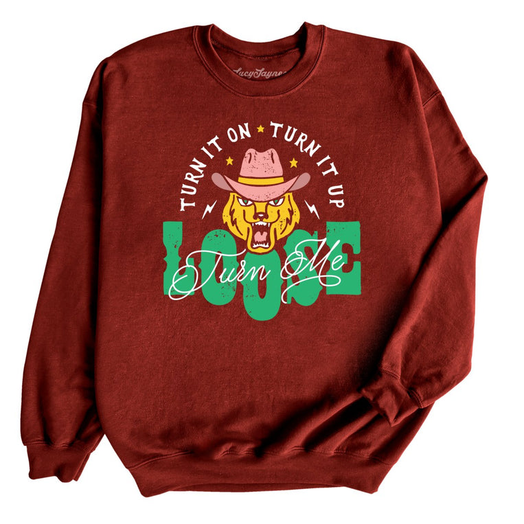 Turn Me Loose Graphic Sweatshirt - Garnet