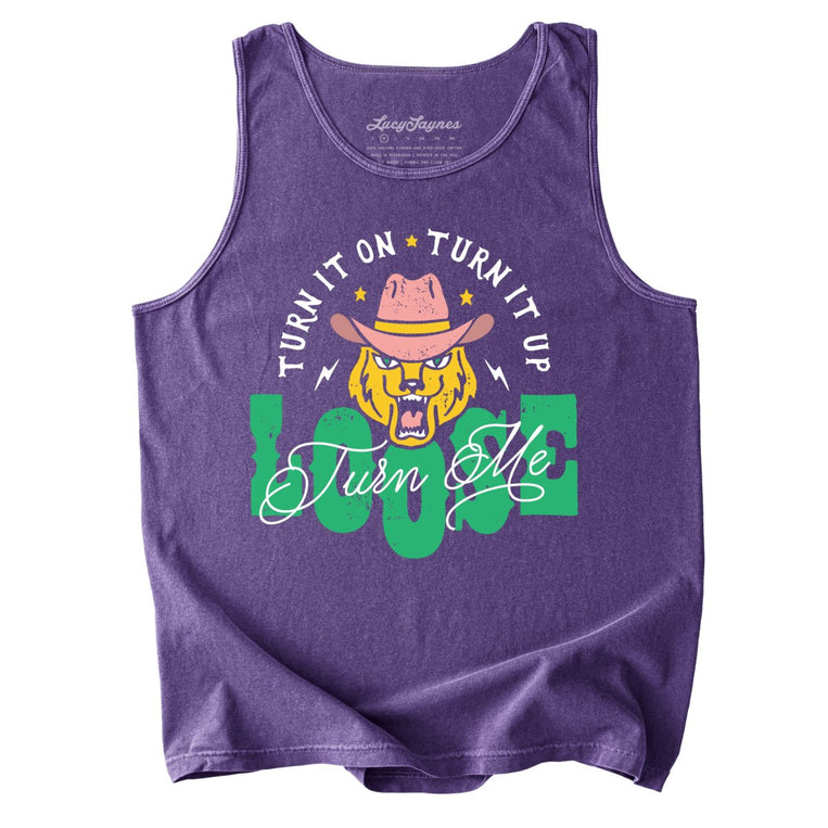Turn Me Loose Comfort Colors Graphic Tank Top - Grape