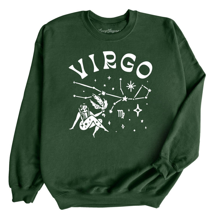 Virgo Graphic Sweatshirt - Forest Green