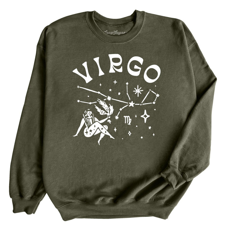 Virgo Graphic Sweatshirt - Military Green