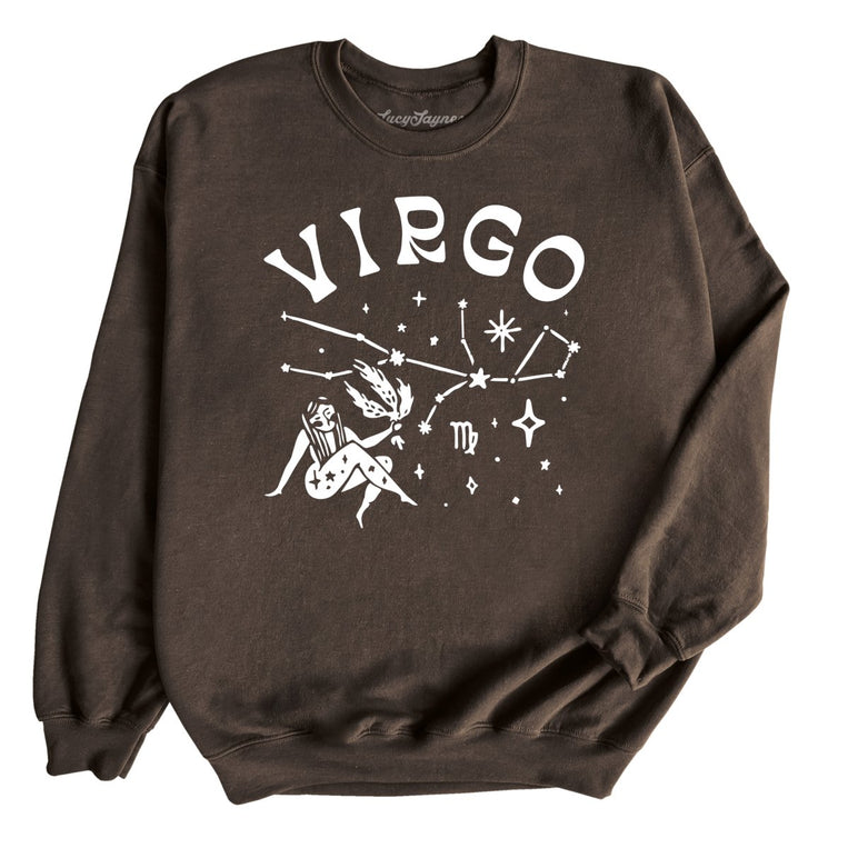 Virgo Graphic Sweatshirt - Dark Chocolate