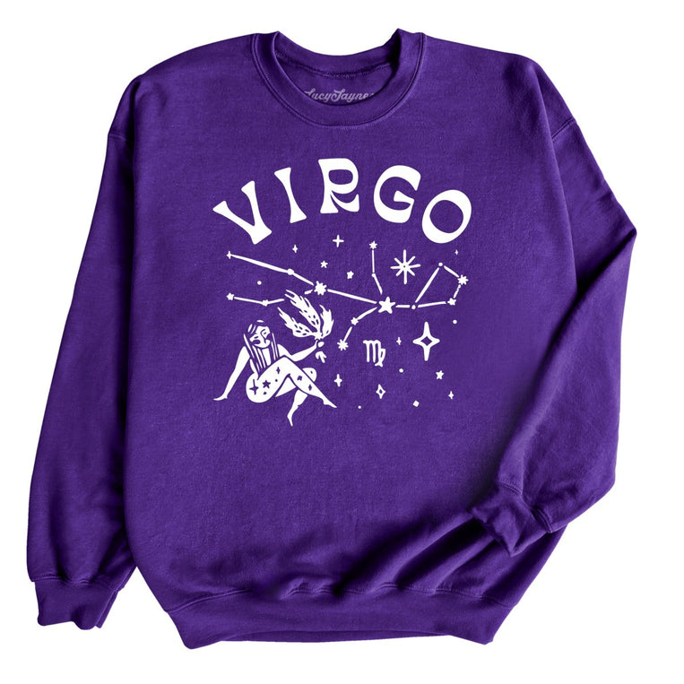 Virgo Graphic Sweatshirt - Purple