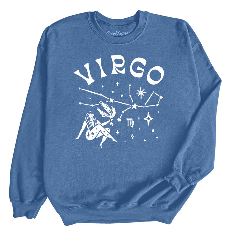 Virgo Graphic Sweatshirt - Indigo Blue