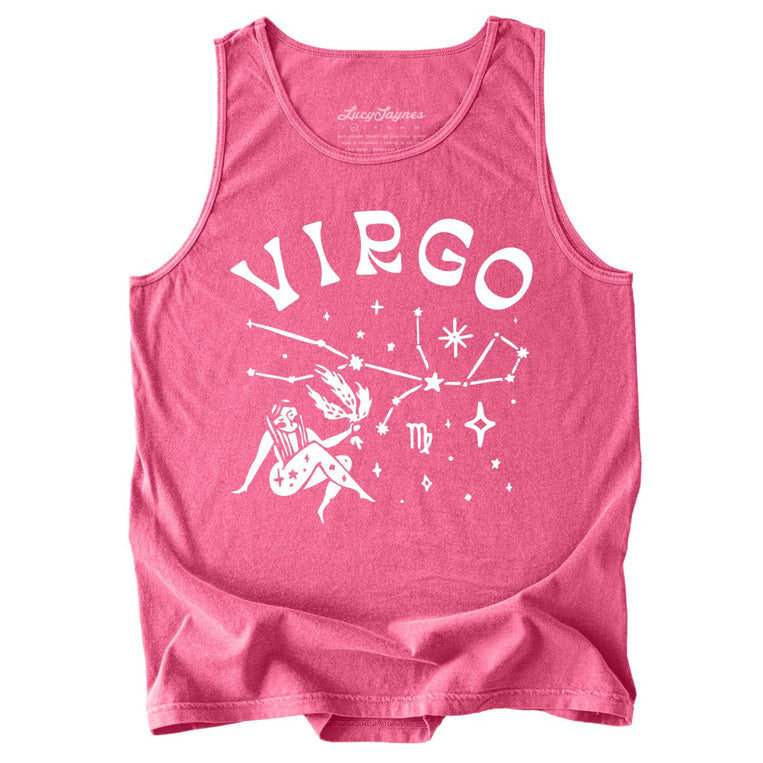 Virgo Comfort Colors Graphic Tank Top - Crunchberry