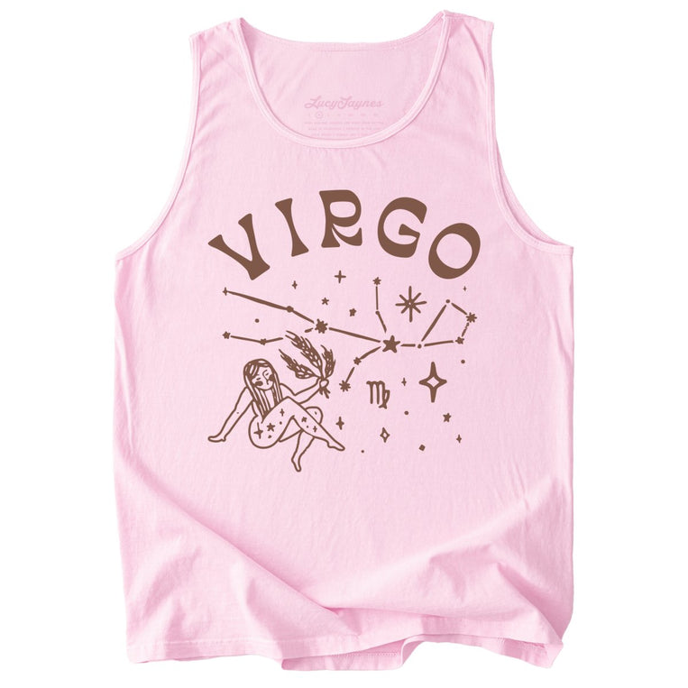Virgo Comfort Colors Graphic Tank Top - Blossom