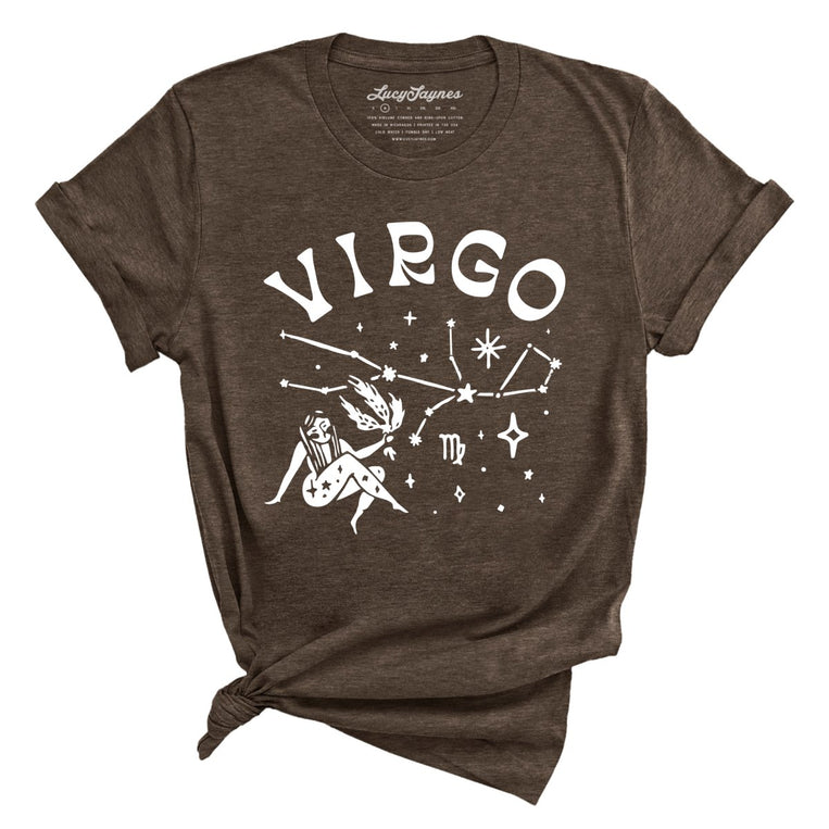 Virgo Graphic Tee - Heather Brown
