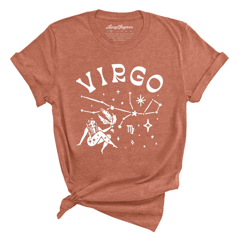 Virgo Graphic Tee - Heather Clay