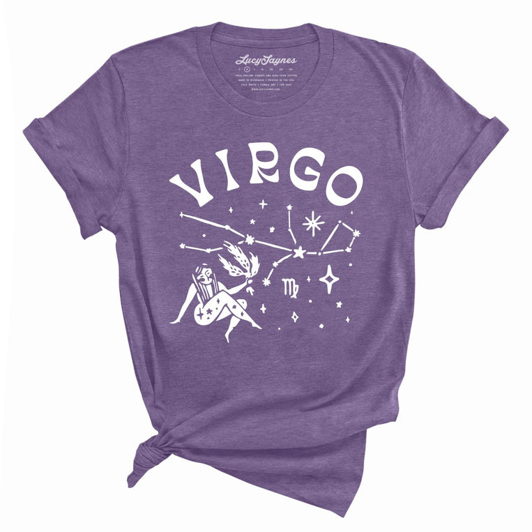 Virgo Graphic Tee - Heather Purple