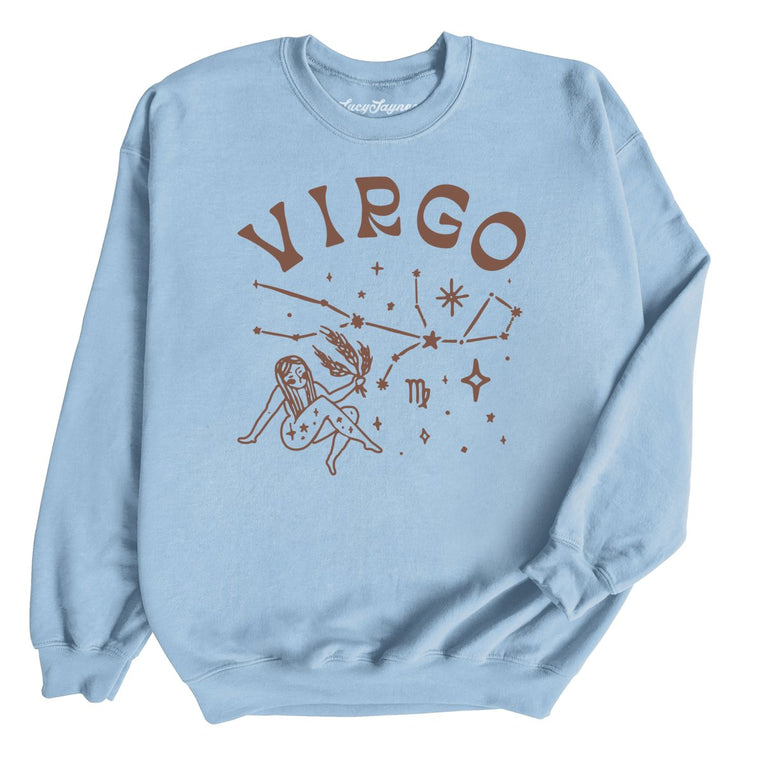 Virgo Graphic Sweatshirt - Light Blue