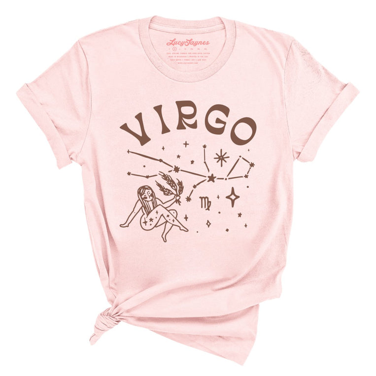 Virgo Graphic Tee - Soft Pink