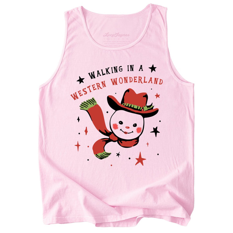 Walking in a Western Wonderland Comfort Colors Graphic Tank Top - Blossom