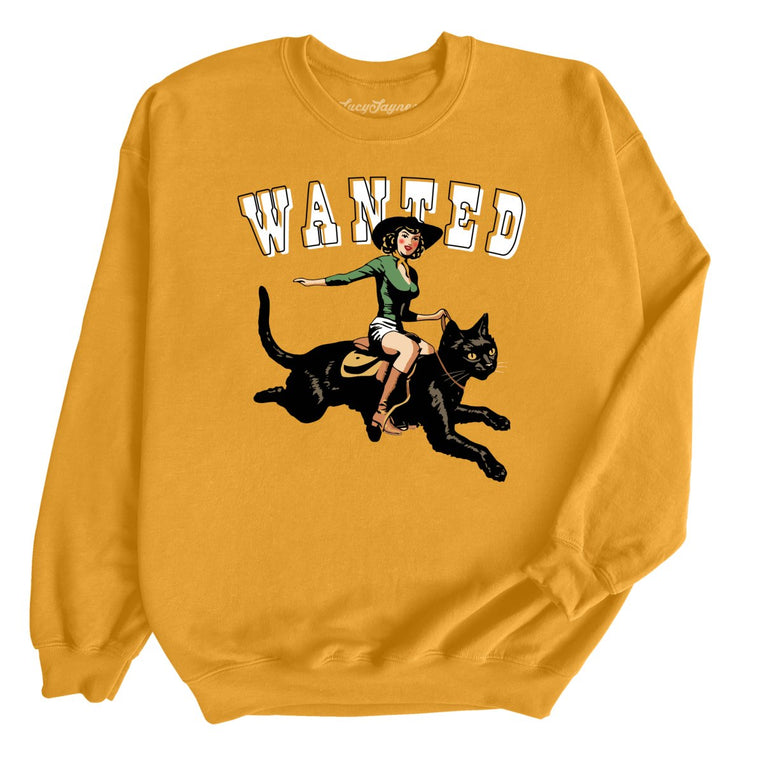 Wanted Graphic Sweatshirt - Gold