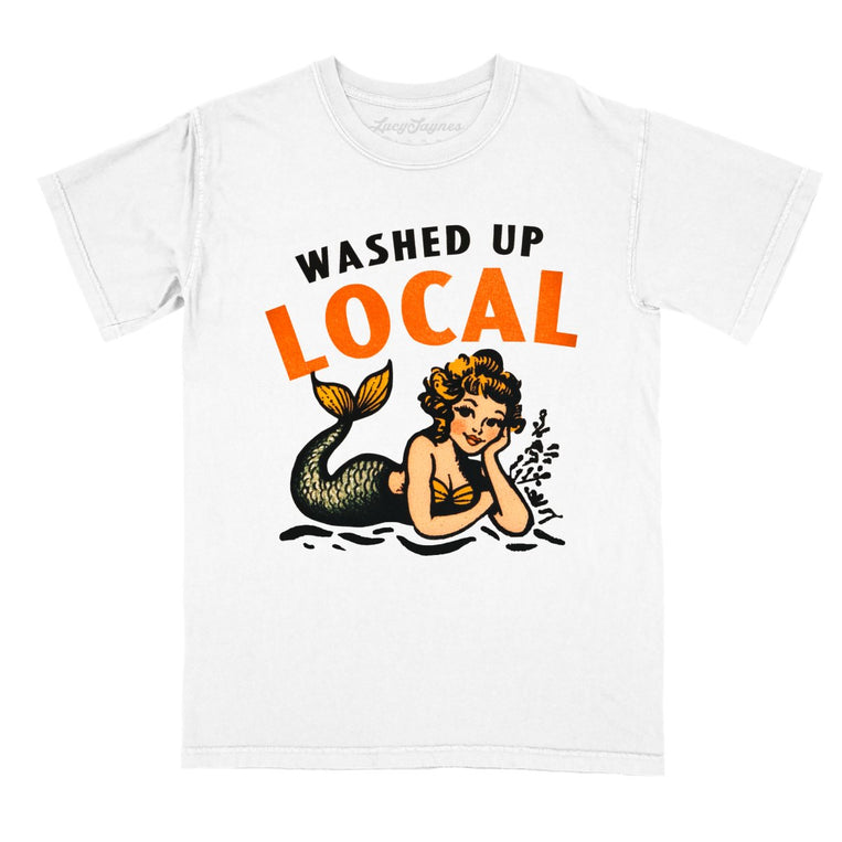 Washed Up Local Comfort Colors Graphic Tee - White