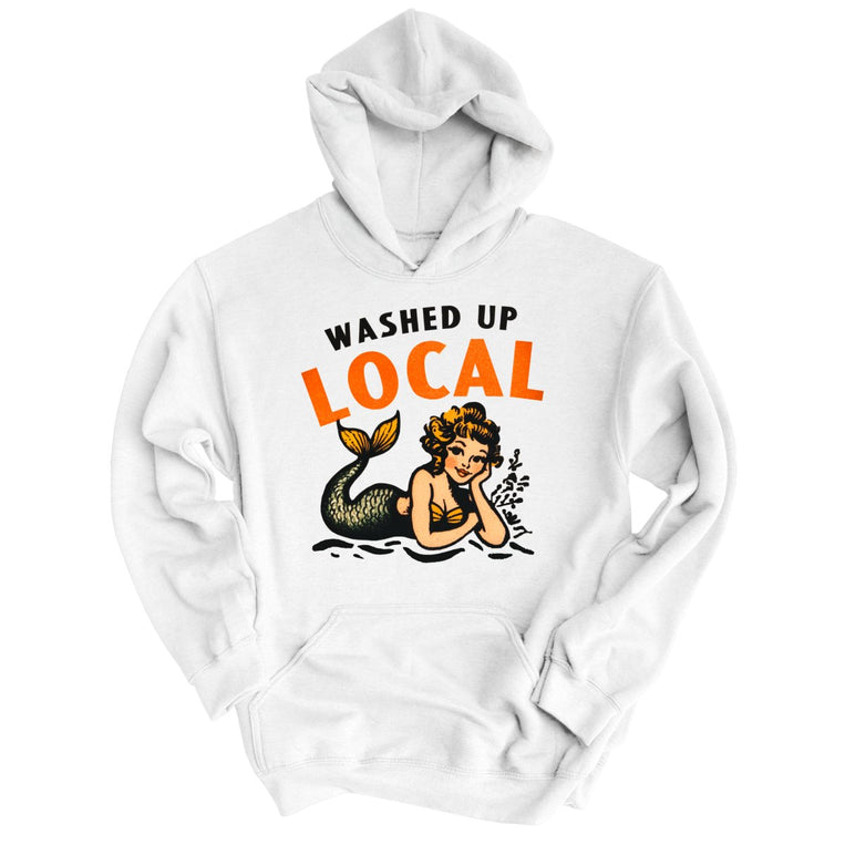Washed Up Local Graphic Hoodie - White