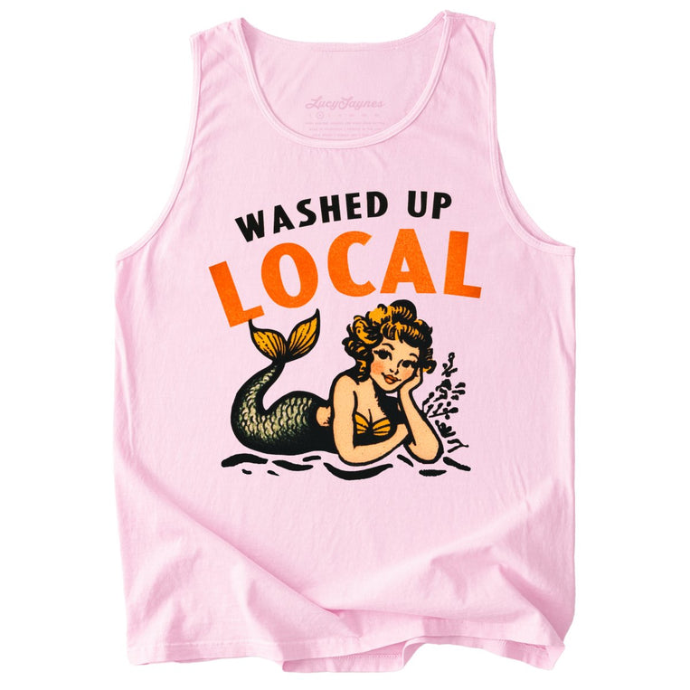 Washed Up Local Comfort Colors Graphic Tank Top - Blossom