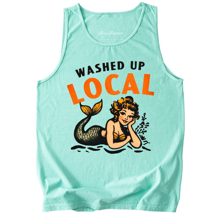 Washed Up Local Comfort Colors Graphic Tank Top - Island Reef