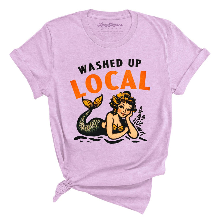 Washed Up Local Graphic Tee - Heather Prism Lilac