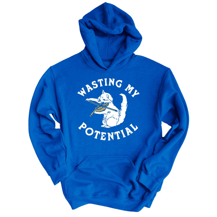 Wasting My Potential Graphic Hoodie - Royal