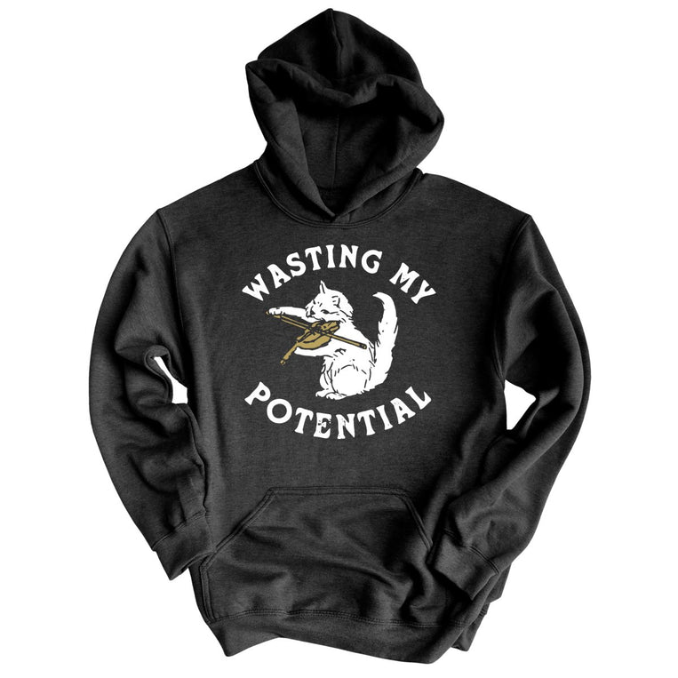 Wasting My Potential Graphic Hoodie - Charcoal Heather