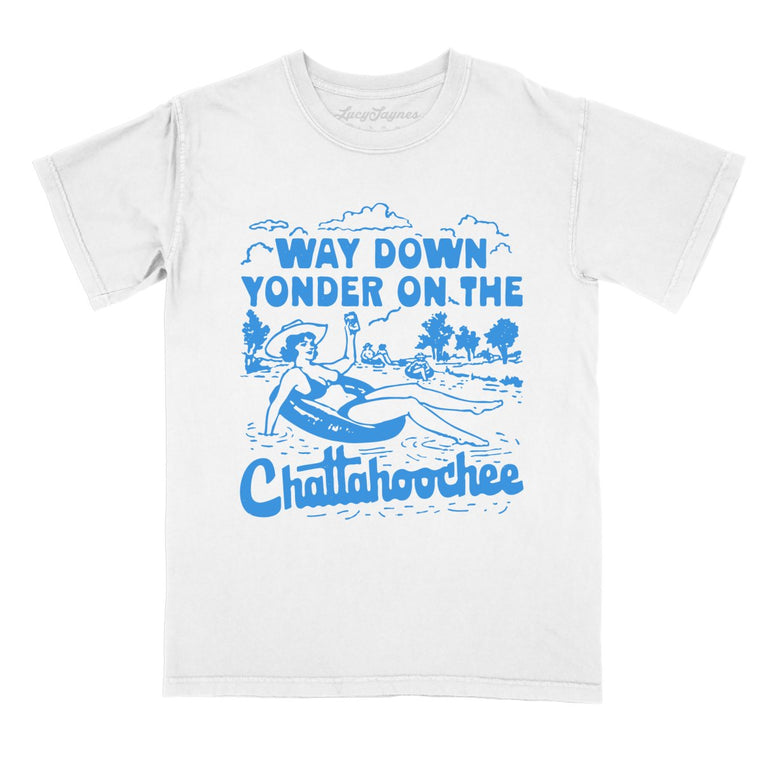 Way Down Yonder On The Chattahoochee Comfort Colors Graphic Tee - White