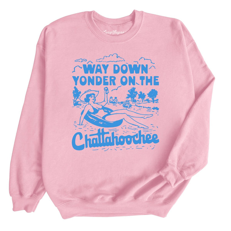 Way Down Yonder On The Chattahoochee Graphic Sweatshirt - Light Pink