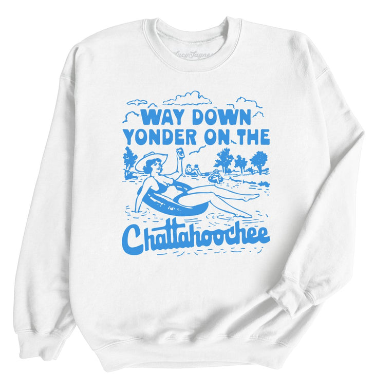 Way Down Yonder On The Chattahoochee Graphic Sweatshirt - White