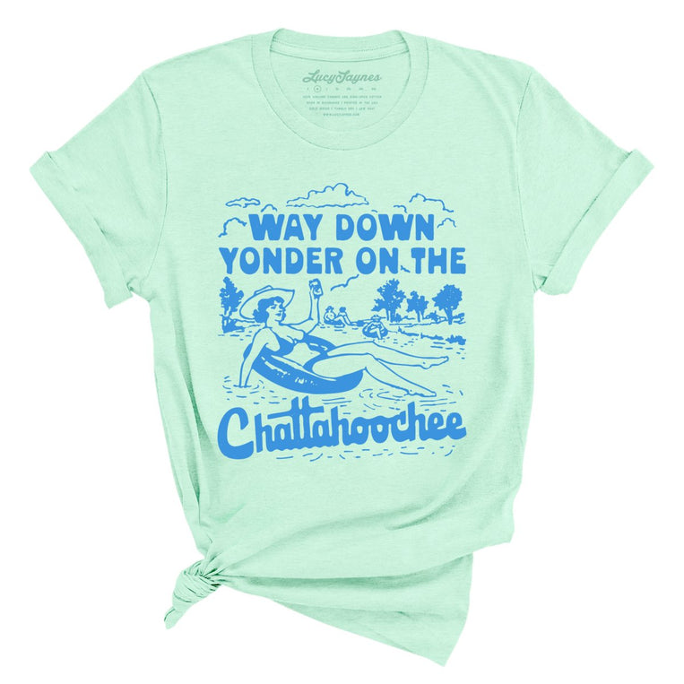 Way Down Yonder On The Chattahoochee Graphic Tee - Heather Mint