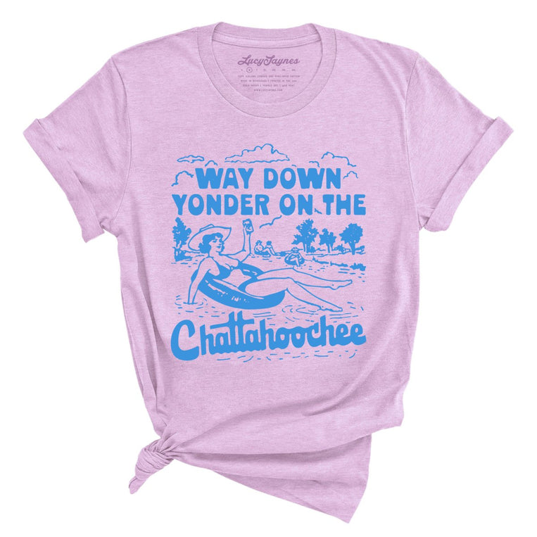Way Down Yonder On The Chattahoochee Graphic Tee - Heather Prism Lilac