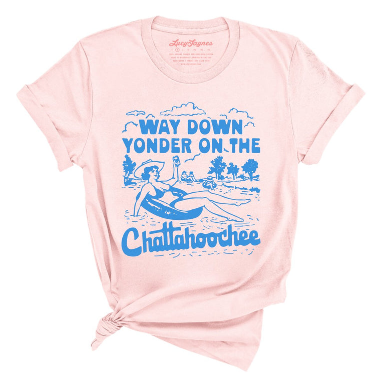 Way Down Yonder On The Chattahoochee Graphic Tee - Soft Pink