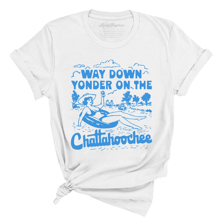 Way Down Yonder On The Chattahoochee Graphic Tee - White
