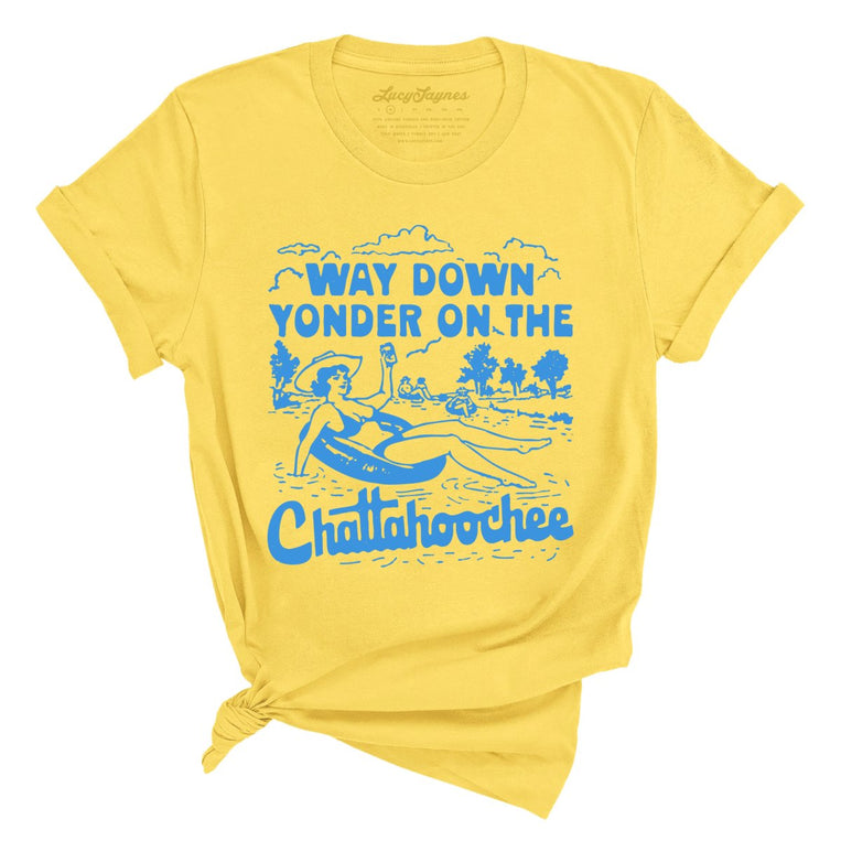Way Down Yonder On The Chattahoochee Graphic Tee - Yellow