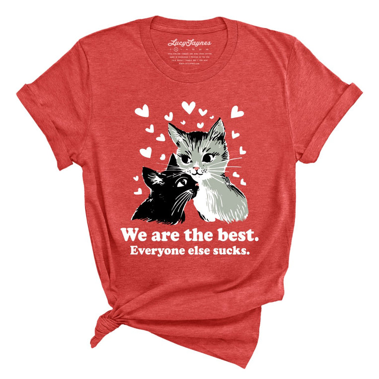 We Are The Best Graphic Tee - Heather Red