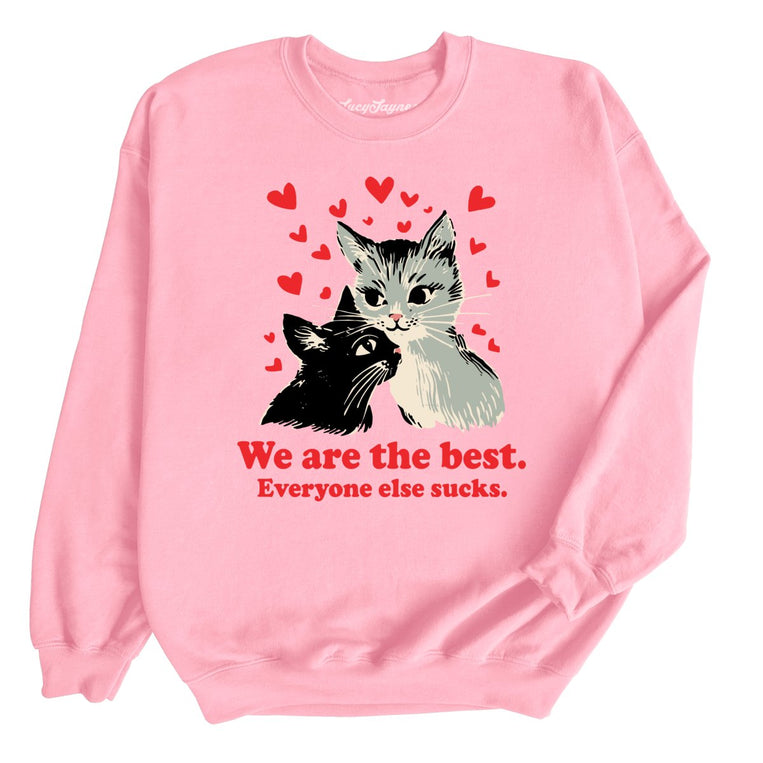 We Are The Best Graphic Sweatshirt - Light Pink