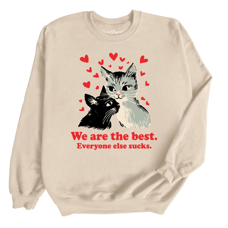 We Are The Best Graphic Sweatshirt - Sand