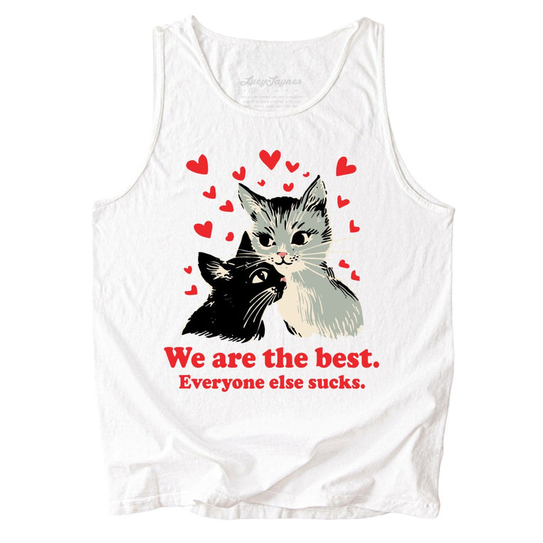 We Are The Best Comfort Colors Graphic Tank Top - White