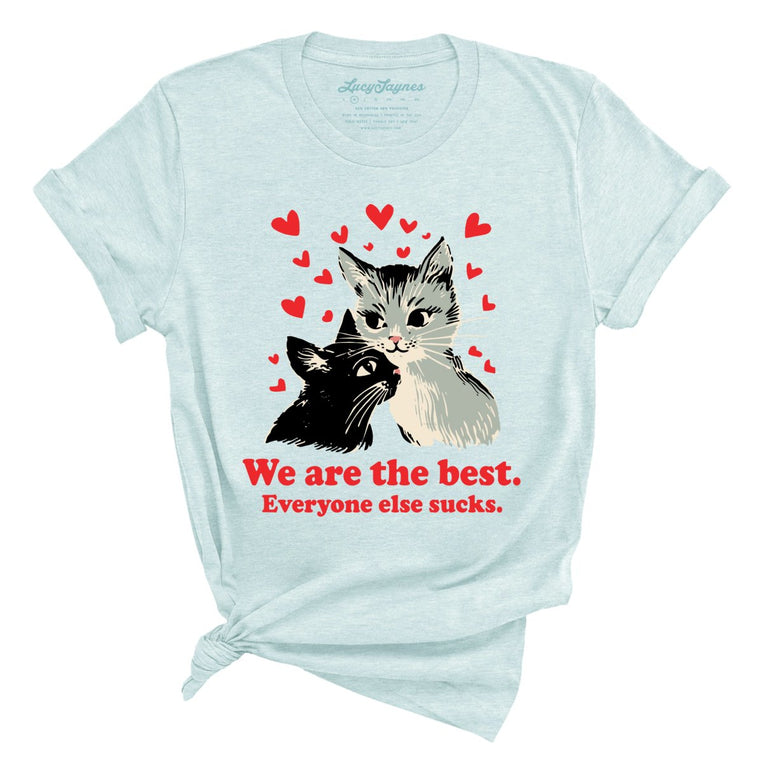 We Are The Best Graphic Tee - Heather Ice Blue
