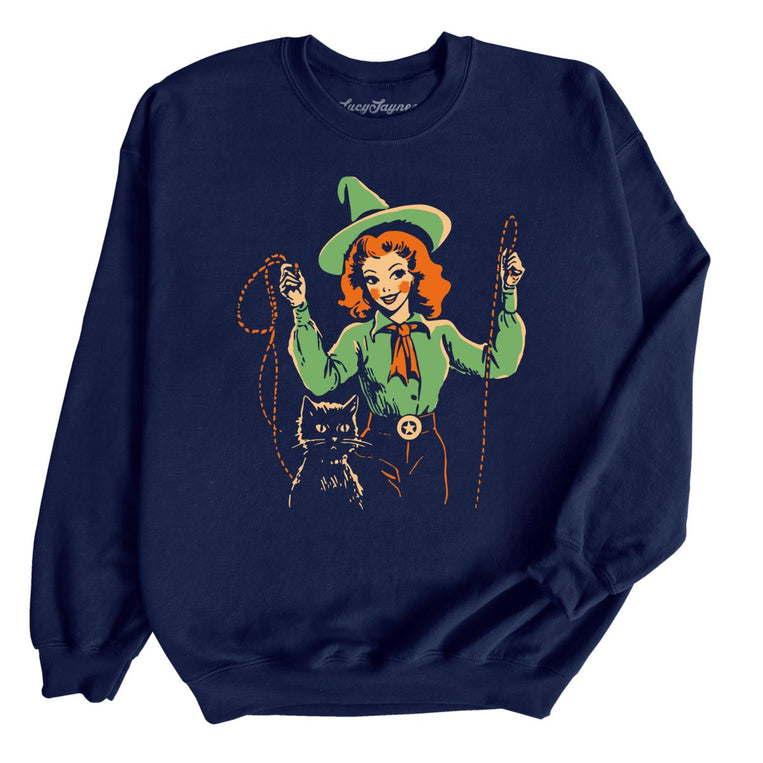 Western Witch Graphic Sweatshirt - Navy