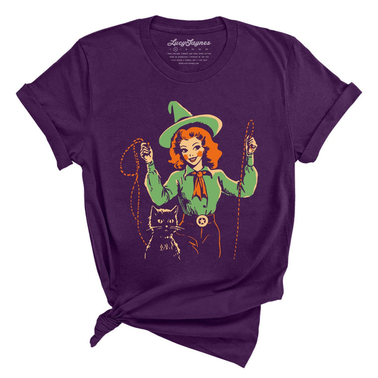 Western Witch Graphic Tee - Team Purple