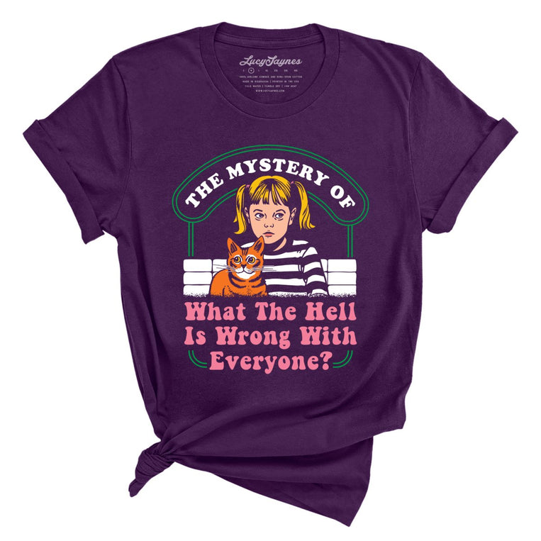 What The Hell Is Wrong With Everyone Graphic Tee - Purple