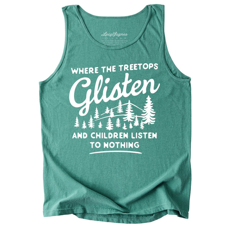 Where The Treetops Glisten Comfort Colors Tank Top