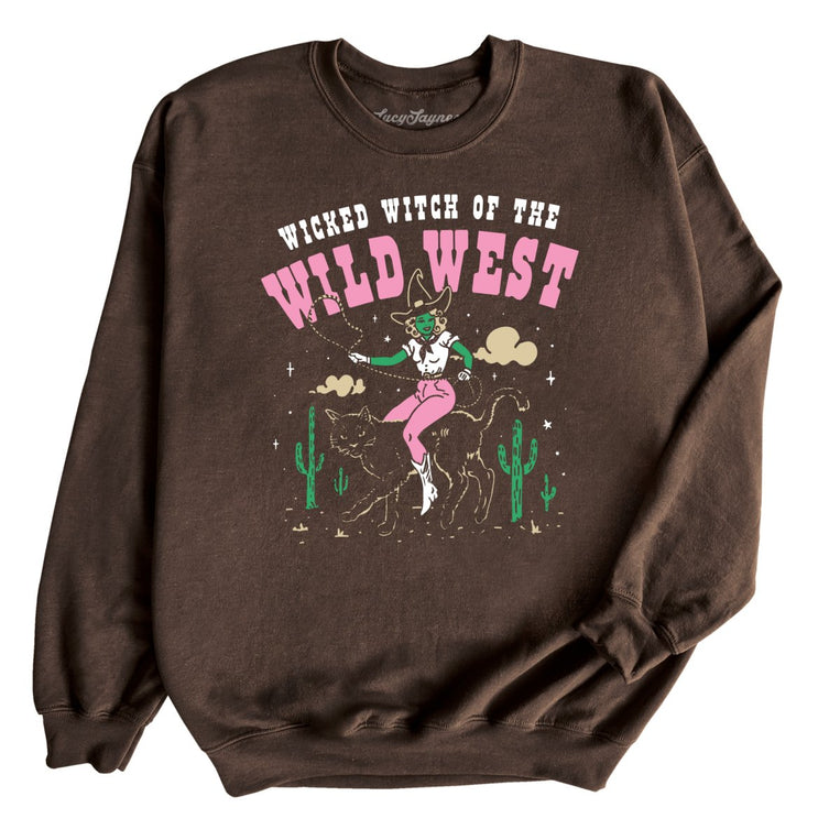 Wicked Witch Of The Wild West Graphic Sweatshirt - Dark Chocolate