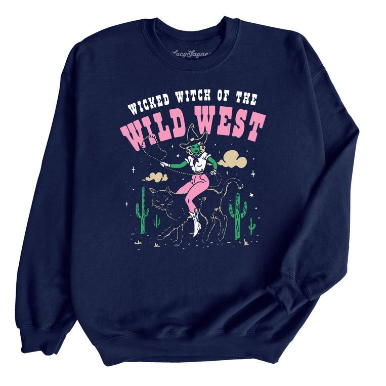 Wicked Witch Of The Wild West Graphic Sweatshirt - Navy