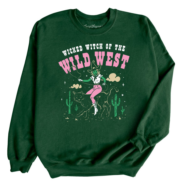 Wicked Witch Of The Wild West Graphic Sweatshirt - Forest