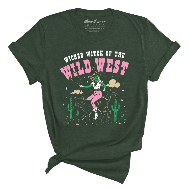 Wicked Witch Of The Wild West Graphic Tee - Heather Forest